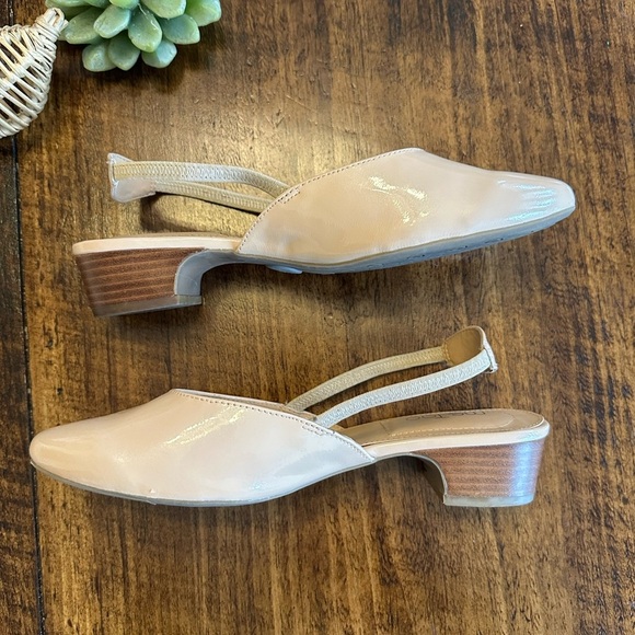 Me Too | Gianna Nude Patent Leather Slingback Pumps - Picture 5 of 10